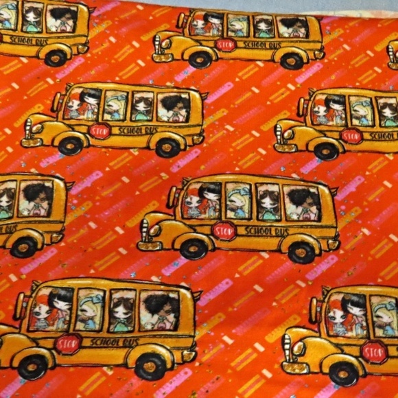 1.5 Meters of School Bus T-Shirt Type Fabric - Picture 1 of 1